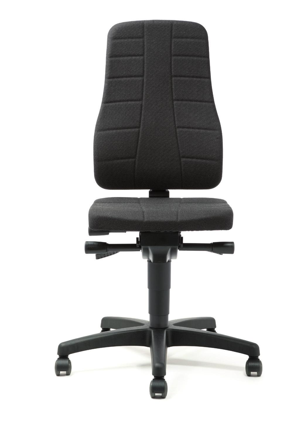 Besides the outstanding ergonomic features, the requirements of industrial and technical working environments for the materials and construction of the chair are well taken into account.
