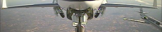CCD video cameras were installed on the aircraft to monitor the landing-gear and flap operation.
