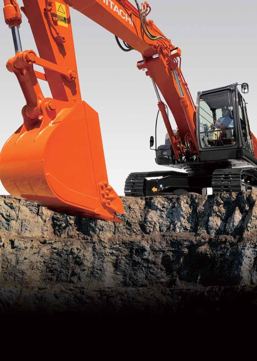 Boosted Productivity New hydraulic system HIOS III and new OHC 4-valve diesel engine were developed