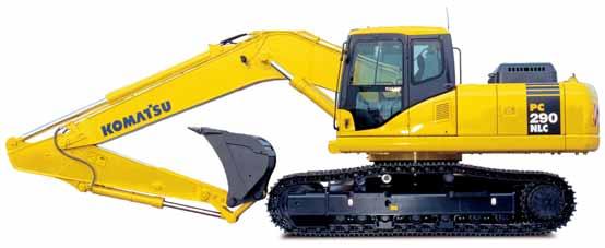 PC290-7 HYDRAULIC EXCAVATOR Komatsu SAA6D102E-2 134 kw direct injection emissionised Stage II intercooled turbocharged engine Double element type air cleaner with dust indicator and auto-dust