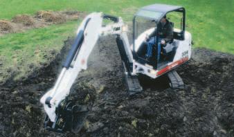 331, 334 and 331E Excavators Big muscle for small spaces! The state-of-art Bobcat 331 makes quick work of bigger digging jobs.