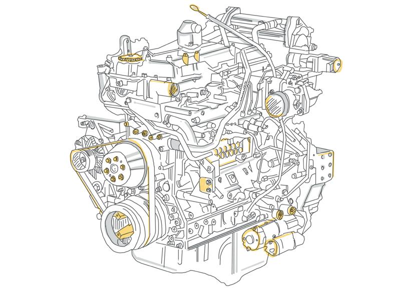 hydraulic excavator SY235C engine Isuzu AM-4HK1X Stage/Tier IV The power for SY235C comes from an Isuzu fourcylinder