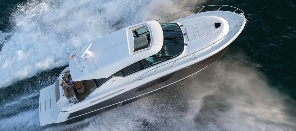TIARA 50 COUPE $1,520,507 $1,439,900 Custom Hardtop with Power Sun Roof Port & Starboard Opening Side Windows Chaise Lounge Forward Sun Pad Transom Storage Trunk & Dual Entry Transom Doors 70