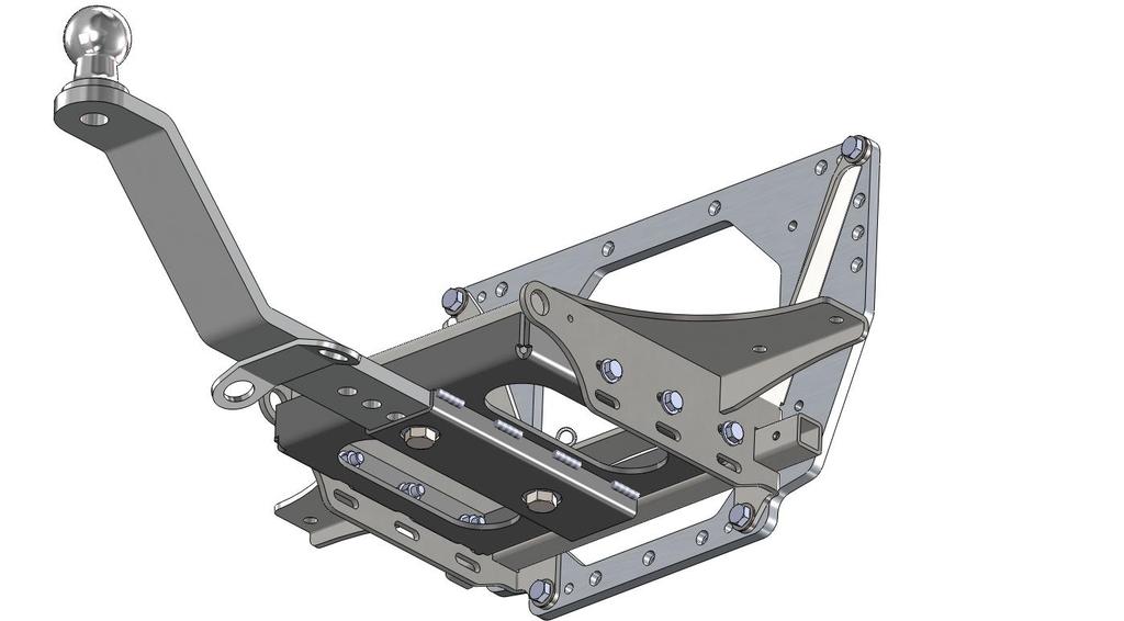 Upper Stabilizer Mount Installation: 1. Align the upper stabilizer mount with the upper frame holes and holes in the upper tray. 2. Install two m8-1.