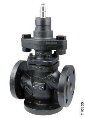 76.126/1 BUS: Flanged three-way valve, PN ow energy effiieny is improved urate ontrol with high reliability.