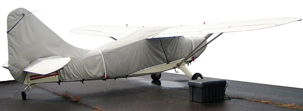 cover attached. The Stinson 108 Voyager Wing Covers are a perfect solution to protect your paint from sun damage and prevent winter frost, snow, ice buildup, and corrosion.