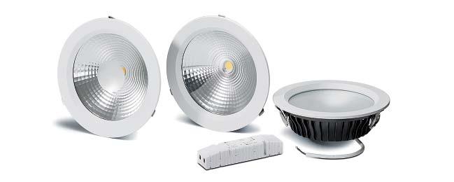 Prime K L 8" 31 W Indoor LED recessed mounted downlight with aluminium reflector With enclosed separate LED driver for direct connection to mains voltage Mains voltage: 220 240 V ±10%, 50 60 Hz Power