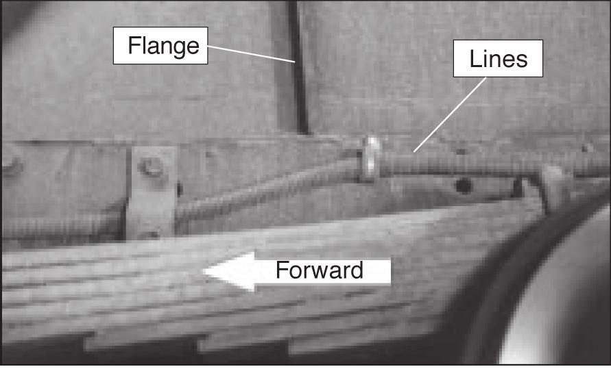 Tighten to 20 lb.-ft. fig. 5 DETERMINING THE MOUNTING LOCATION 1. The assembly will mount forward of the axle on top of the leaf spring. 2. Check to be sure that there are no obstructions (i.