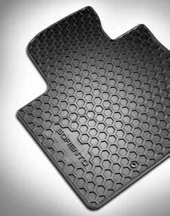 The driver s mat has a reinforced heel pad and the Sorento logo. P4ADE8 (LHD, st & nd row) P40ADE7 (LHD, rd row).