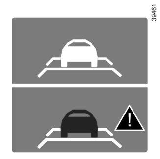 ADAPTIVE CRUISE CONTROL (5/8) Under certain conditions (coming up behind a vehicle moving more slowly, rapid change of lane of vehicles in front etc.
