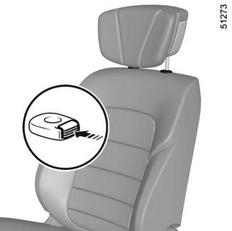 To adjust the angle of the headrest Depending on the vehicle, move section A towards or away from you to the required position.