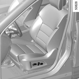 FRONT SEATS WITH ELECTRIC CONTROLS (1/2) To adjust the seat s lumbar position Lower the handle 3 to increase the support and lift to decrease it.