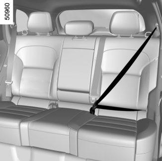 SEAT BELTS (3/4) 7 8 8 Adjusting the height of the front seat belts Use button 7 to