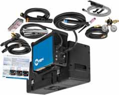 Power up, select material type, set material thickness range and start welding! Inverter-based AC/DC power source provides a more consistent welding arc while using less power.