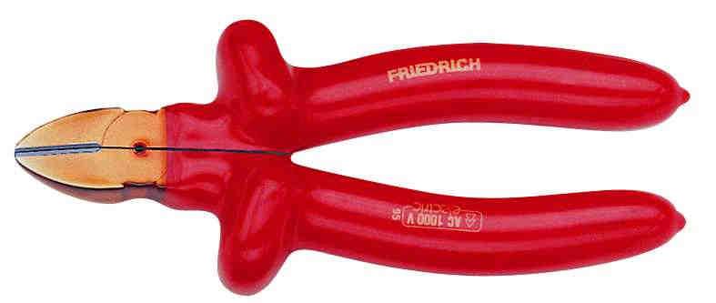 pliers, bent fully insulated 1000V, DIN ISO 5745 Mdel Lenght Insulatin Weight 620208 200 mm 1000 V 250 g