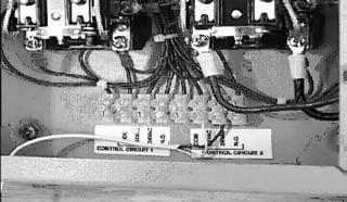 Now run 24 volt control wires from the air conditioning circuit to the terminal strip
