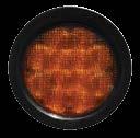 Signal Warning Lights 4 Inch Round Signal 4 LED Round Amber Turn With Flange With Grommet