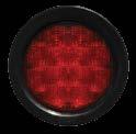 4 LED Round Red Stop/Tail/Turn With Flange With Grommet ECVR44STT-FA ECVR42STT-FA