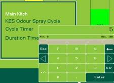 The Duration Timer is the time in seconds of the actual spray. Press the Cycle Timer box to open the Truflow number keypad.