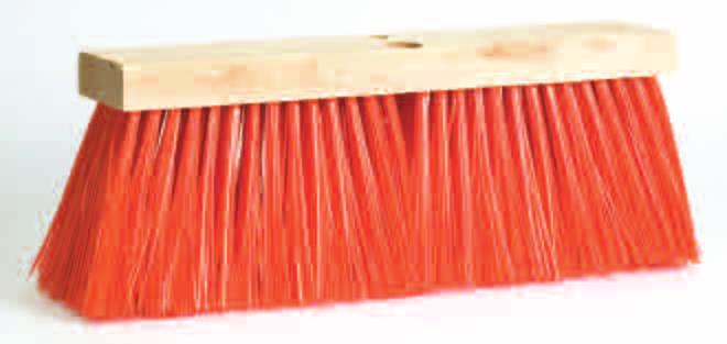 STREET & BARN BROOMS SOLID-FILL SAFETY ORANGE POLY Heavy gauge orange poly for sweeping demanding outdoor and industrial areas.