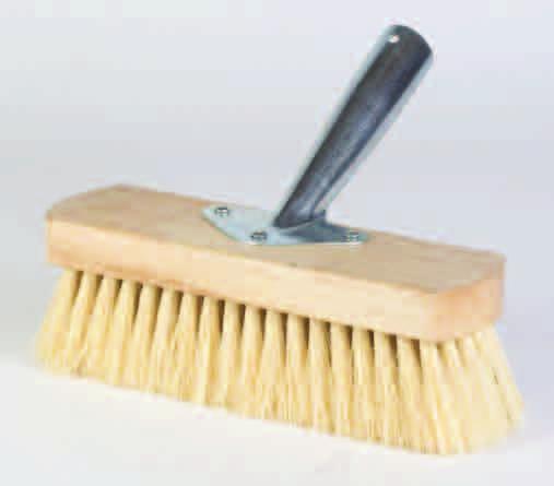 MAINTENANCE WINDOW AND VEHICLE BRUSHES WINDOW/SIDING BRUSH WITH BRACKET Densely packed tampico, flared to provide maximum coverage on all flat surfaces. Natural lacquered oblong block.