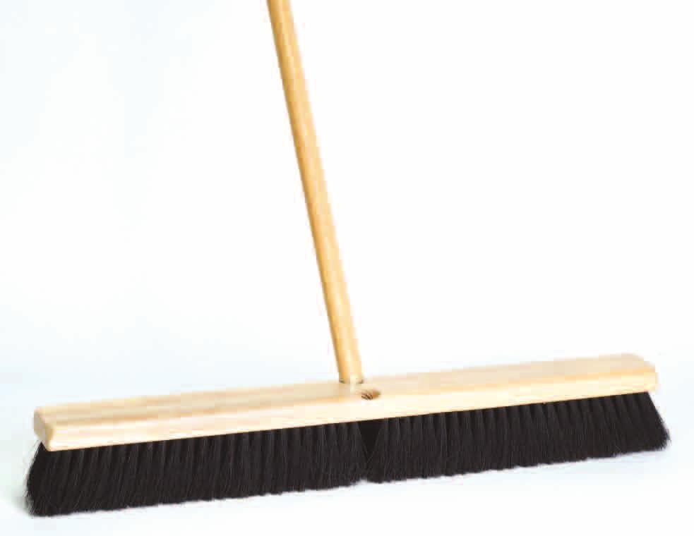 FLOOR SWEEPS SOLID-FILL BLACK POLY Designed for all types of cleaning, the long-wearing poly is excellent for light, medium, or heavy dirt on smooth floors.