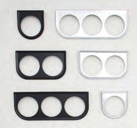 Instrument Accessories and Service Parts Mounting Brackets for 2 1 /16" (52mm) dia instruments VDO mounting brackets are metal with smooth black or chrome finishes. 1, 2, and 3 opening units.