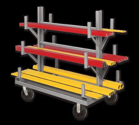Heavy Duty Long tock rucks UP O 3,400 LB PIY B eries - Heavy Duty Bar od ruck - 12 gauge steel deck and 4 channel uprights makes this unit strong enough for transporting the heaviest