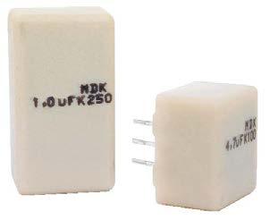 General Purpose, Pulse and DC Transient Suppression MDK Series Metallized Polyester Film, Dual In-Line, Low ESR/ESL, 50 630 VDC Overview Dual in-line (DIL) metallized polyester (PET) film capacitor.