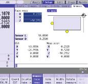 select machining process and input data on screen.