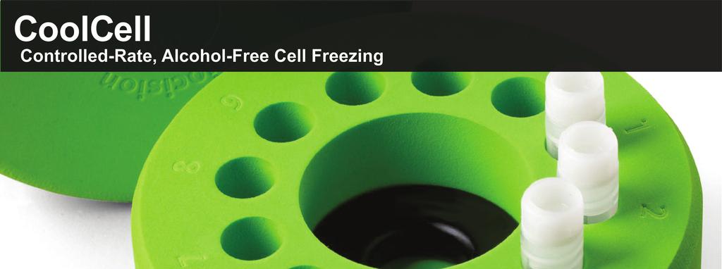272 Cool Cell & Accessories CoolCell alcohol-free cell freezing containers ensure standardized controlled-rate -1ºC/minute cell freezing in a -80ºC freezer - without alcohol or any fluids.
