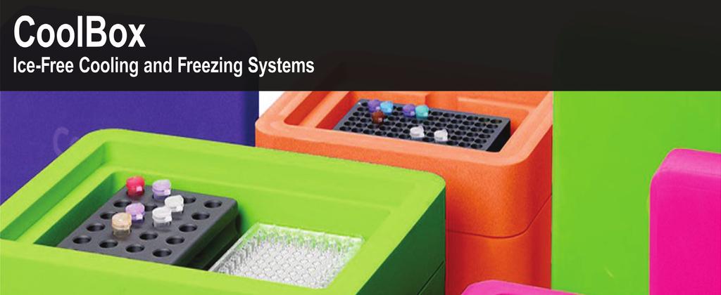 273 Cool Box & Accessories CoolBox systems are bench top cooling workstations that provide sample cooling or freezing without ice, electricity or batteries.