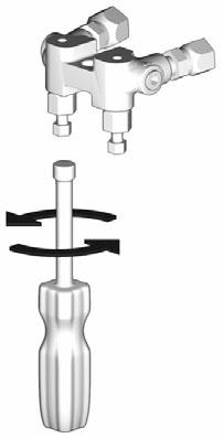 Setup Setup 1. Close fluid valves A and B. To change position of fluid manifold or use optional fluid inlets, see pages 15 and 16. 5. Connect quick coupler (D). Turn on air. Open air valve (W*).