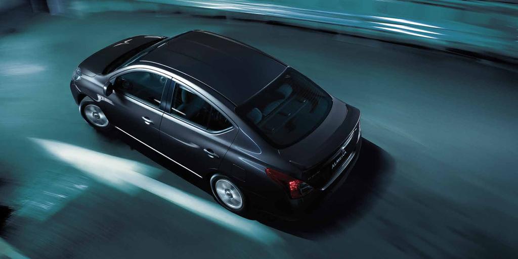 Nissan Almera Ti in Ebony. SAFETY The Nissan Almera comes with an impressive array of safety features that are designed to keep you and your loved ones safe and sound.
