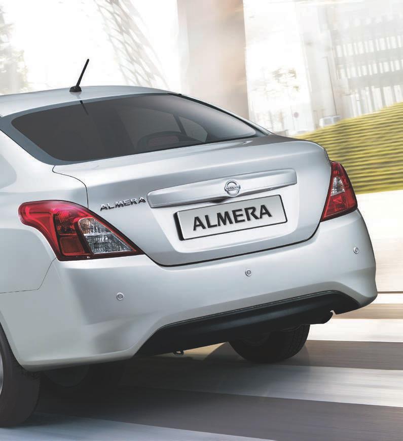 And while the Nissan ALMERA feels like a big car on the inside, it still offers small sedan efficiency. How does 6.3 litres per 100km (manual transmission mode) or 550km* on a single tank sound?