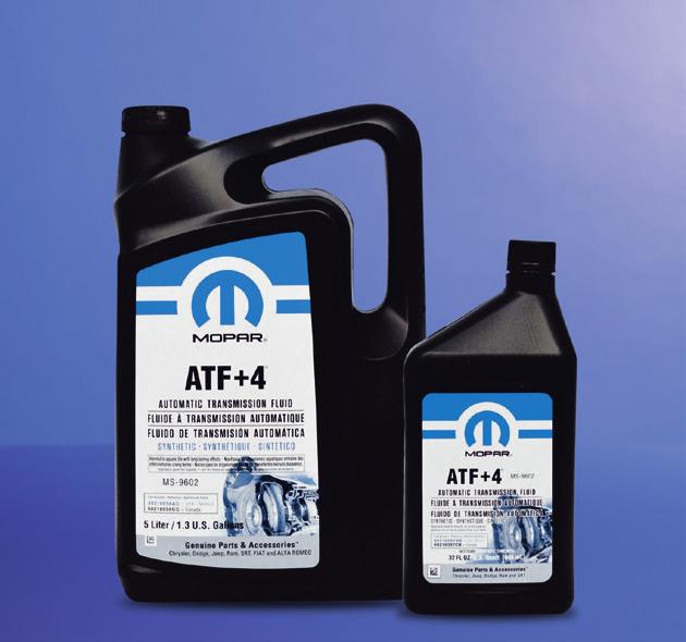 68218926AA ATF+4* The approved automatic transmission fluid for all vehicles factory filled with ATF+4. MSQ: 12 Part No. 68218057AB 5L Bottle MSQ: 3 Part No.
