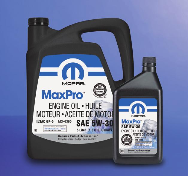 68218952AA SAE 0W-30 MOPAR ENGINE OIL Rating: ILSAC GF-5, API SN and all previous categories Engineered as an advanced full synthetic formula that lubricates, cleans and protects engines under