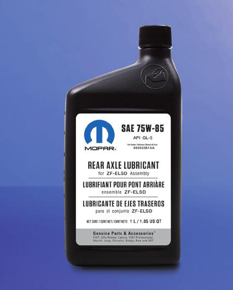GEAR & AXLE LUBRICANTS FRONT AXLE POWER TRANSFER UNIT LUBRICANT SAE 75W-90 Formulated as a full-synthetic multi-grade, long life 75W-90 for use specifically in axles produced by GKN Driveline.