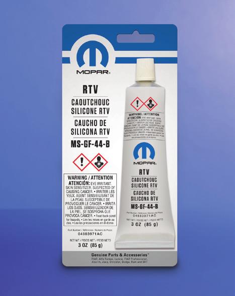 SEALANTS & ADHESIVES ATF-RTV Silicone rubber RTV developed specifically to retain sealing and adhesion properties when exposed to automatic transmission fluid. 3 Oz. Tube MSQ: 12 Tubes Part No.