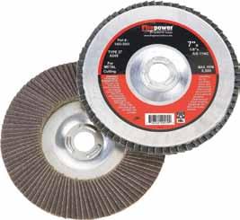Brushes & Abrasives Flap Discs Zirconia, Type 29 Firepower flap discs durability over the conventional fibre disc results in reduction of both labor and material costs.