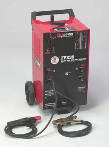 Arc Welding Equipment and Accessories Machine Specifications Output range 20 235 amps (230V) Rated Output @ Duty Cycle 200A @ 20% AC Duty Cycle 135A @ 20% DC Duty Cycle Max OCV 65 Consumable Size
