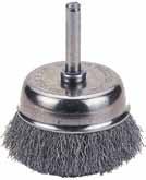 The relative high flexibility of fire power wire cup brushes allows cleaning on irregular surfaces as well as flat surfaces.