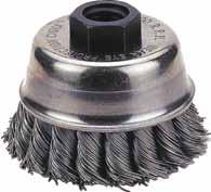 They are excellent for carbon cleaning, polishing, removal of scale, slag, rust and paint. Cup Brushes Crimped Wire: Heavy-duty cup brushes with arbor adapters and threads to fit most grinders.