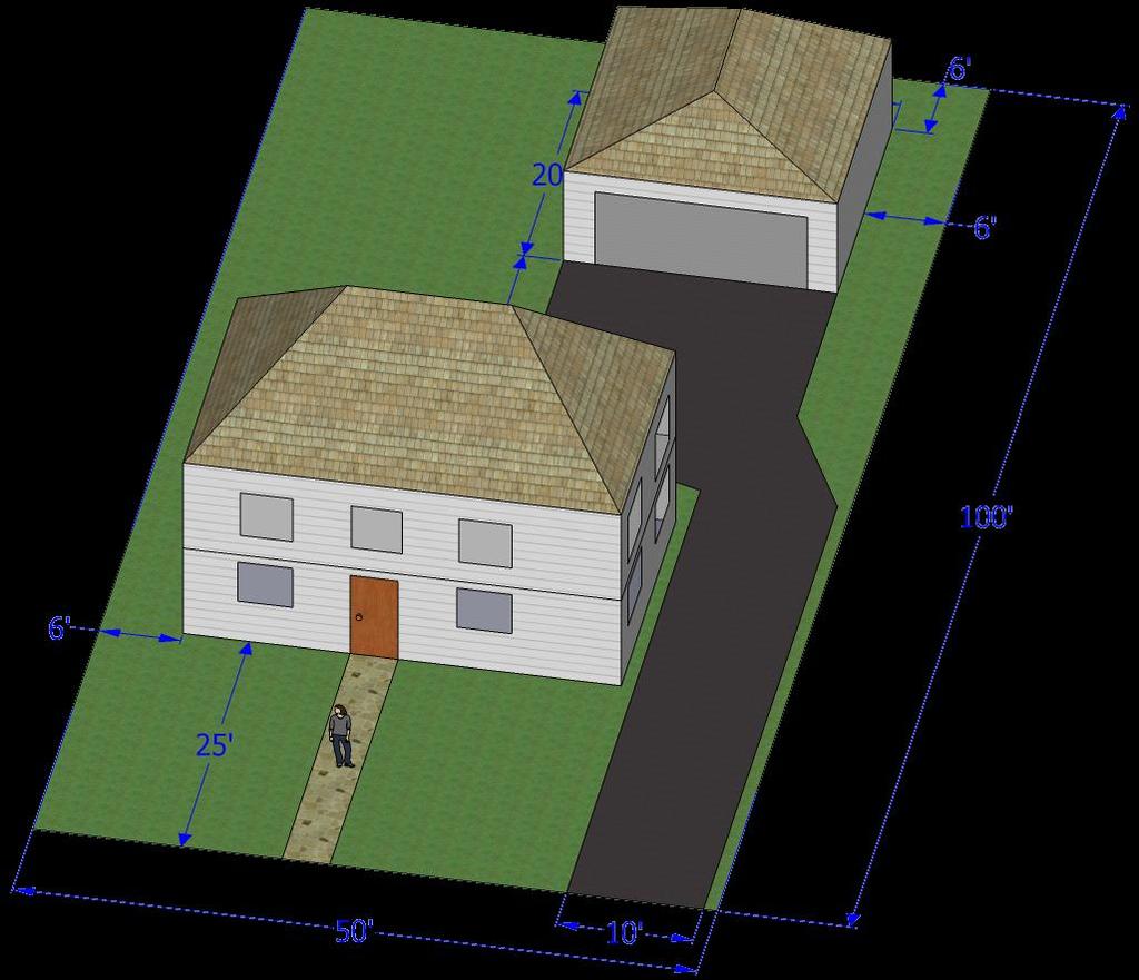 Section 575-12G(4)(d) (NEW CONSTRUCTION) THIS IS A DEPECTION OF A TWO CAR DETACHED GARAGE.