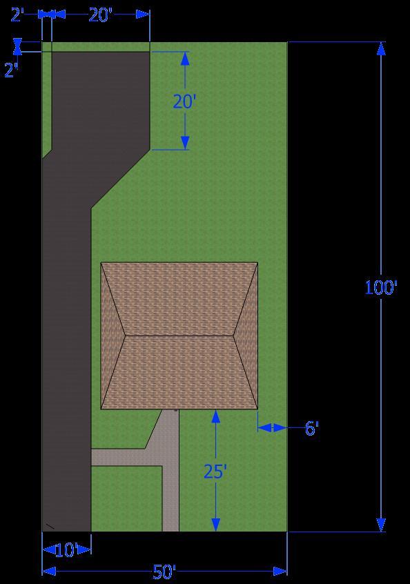Section 575-12G(5)(a) (EXISTING STRUCTURES) DRIVEWAY IS 10