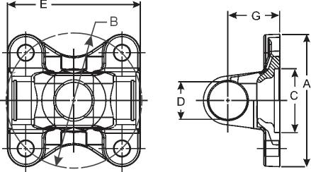 J300P-2 Flange Yokes Snap Ring Design Figure 1 Figure 2 Figure 3 1000 SERIES E-1.500 D-.938 USE KIT NO. 5-170X 3.375 2.750.312-D 4 2.250M 1.562 1 10-2-29 1100 SERIES E-2.656 D-.938 USE KIT NO. 5-101X OR 5-111X 3.