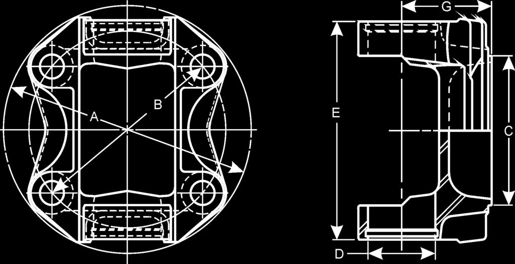Flange Yokes Snap Ring Design J300P-2 Figure 1 Figure 2 Figure 3 1480 SERIES E-4.438 D-1.375 USE KIT NO. 5-188X, 5-803X OR 5-804X 5.354 4.252.509-D 4 2.680F 1.800 1 3-2-1769 5.750 4.750.500-D 4 3.