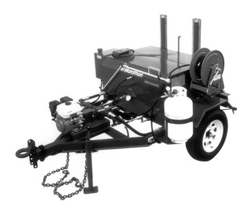 COLD TACK SPRAYER PES 200 210 or 250 gal. capacity. 5.5 hp Honda engine. 10 gallon per minute pump. Spray wand comes with 50 hose & tip. Unit dimensions 46 h x 42 w x 61 l. Fulflo relief valve.