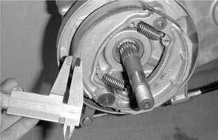 Measure the rear brake drum I.D.