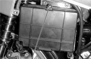 When disconnecting the battery positive (+) cable, do not touch the frame with tool; otherwise it will cause short circuit and sparks to fire the fuel.
